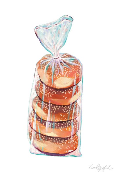 Bag Of Bagels by Laurel Greenfield framed wall art