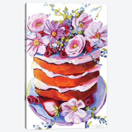 Spring Floral Cake Canvas Print #LGF80} by Laurel Greenfield Canvas Art Print