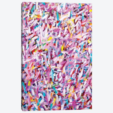 Fruity Pebbles Pink Sprinkles Canvas Print #LGF81} by Laurel Greenfield Canvas Art Print