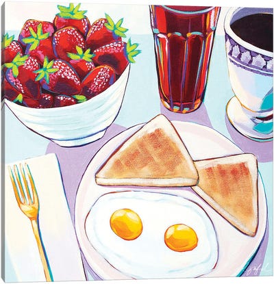 Sunny Side Up Eggs Canvas Art Print - Berry Art