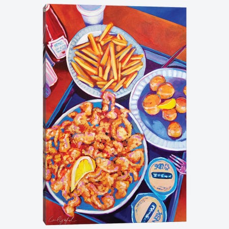 Fried Clams And French Fries Canvas Print #LGF94} by Laurel Greenfield Canvas Art Print