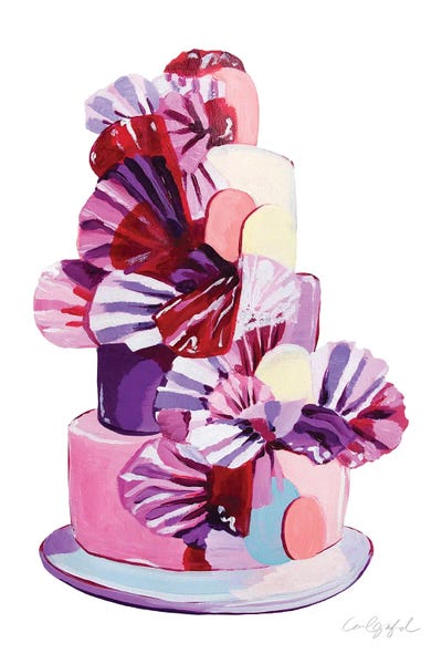 Fan Cake by Laurel Greenfield metal wall art