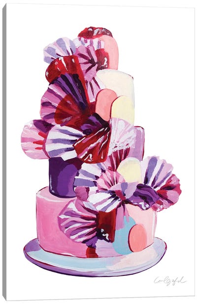 Fan Cake Canvas Art Print - Cake & Cupcake Art