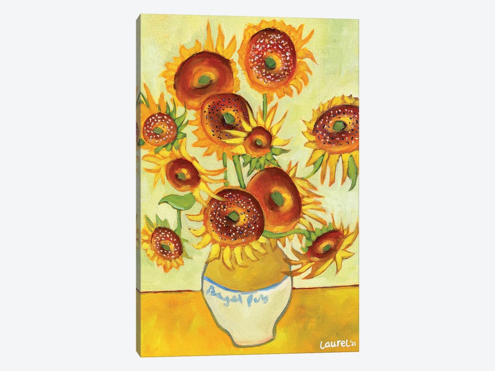 Bagel Sunflowers by Laurel Greenfield 1-piece Canvas Art