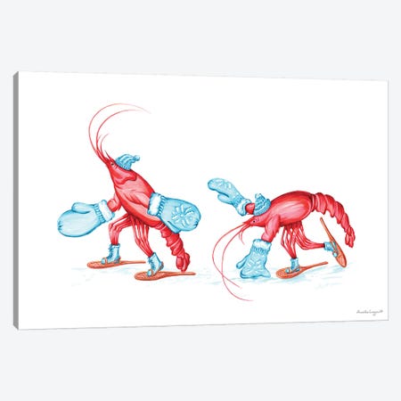 Lobsters Snowshoes Canvas Print #LGL23} by Amélie Legault Canvas Print