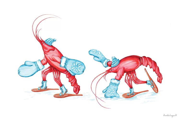Lobsters Snowshoes by Amélie Legault wall art
