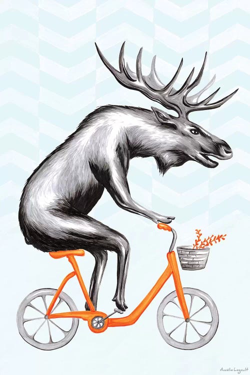 Moose On Bike