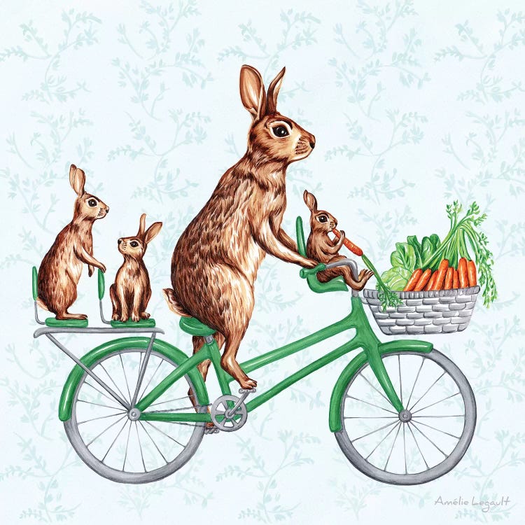 Rabbits On Bike