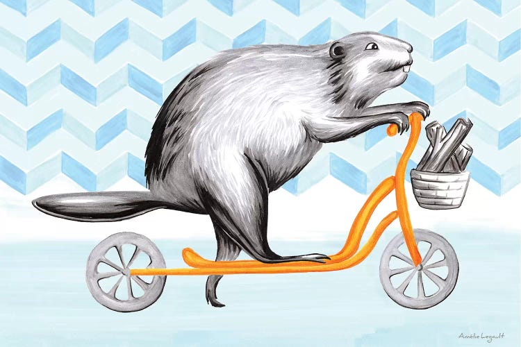 Beaver On Scooter