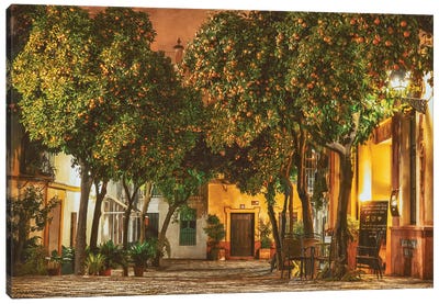 Night in Sevilla Canvas Art Print - Lars van de Goor