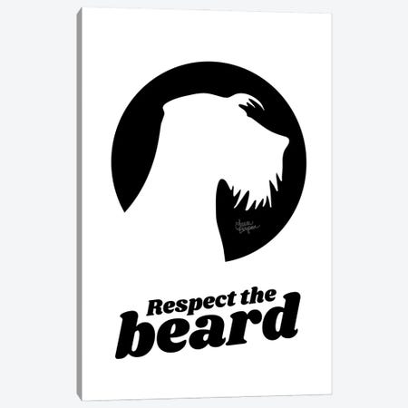 Respect The Beard (Poster) Canvas Print #LGS104} by Laura Bergsma Canvas Art Print