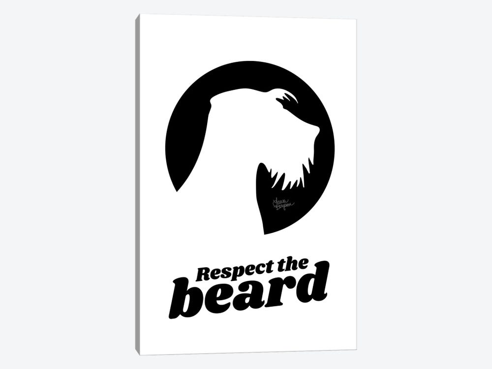 Respect The Beard (Poster) by Laura Bergsma 1-piece Canvas Wall Art