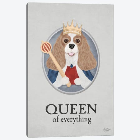 Queen Of Everything (Sable And White) Canvas Print #LGS108} by Laura Bergsma Canvas Wall Art