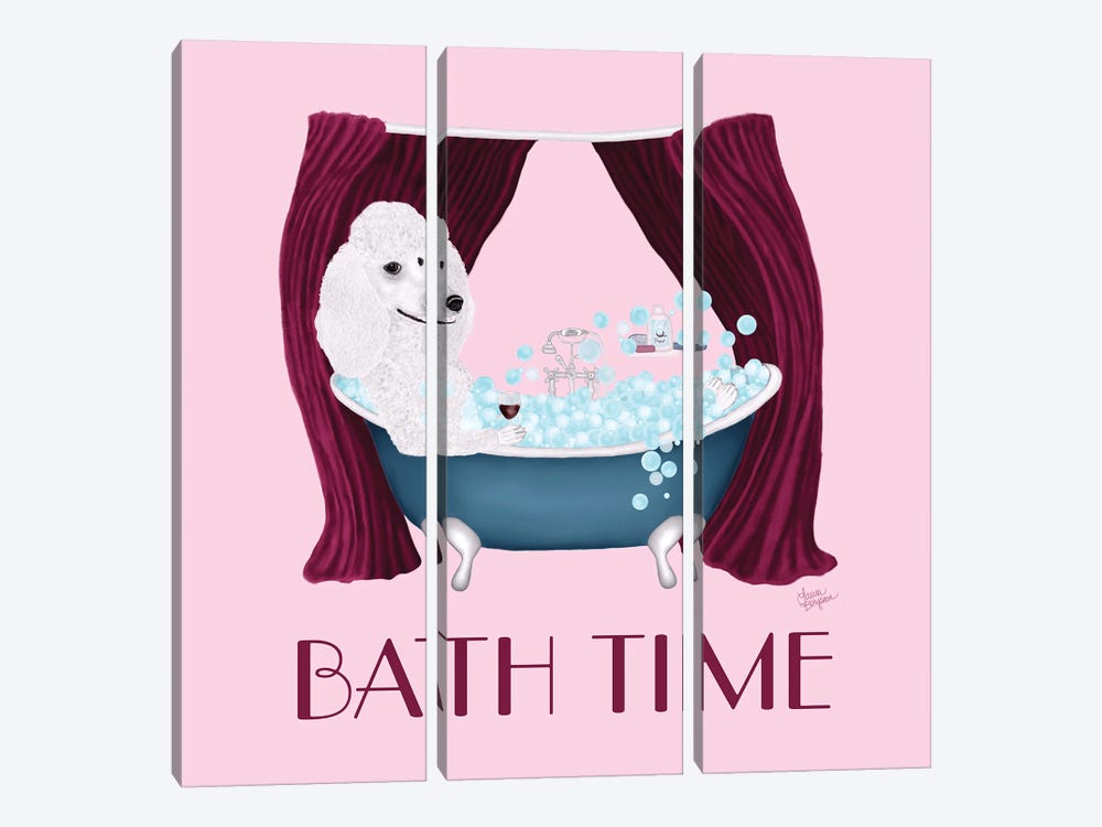 Bath Time (Square) by Laura Bergsma 3-piece Canvas Art