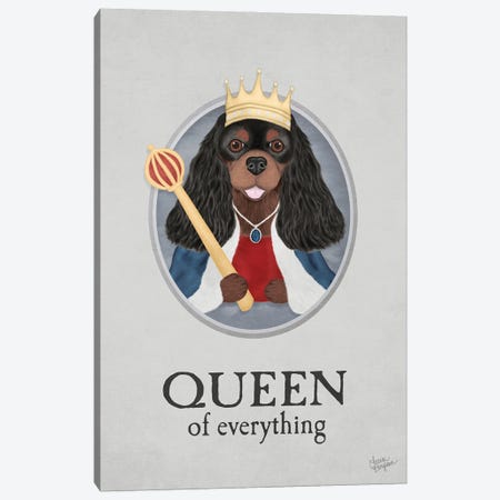 Queen Of Everything (Black And Tan) Canvas Print #LGS110} by Laura Bergsma Art Print