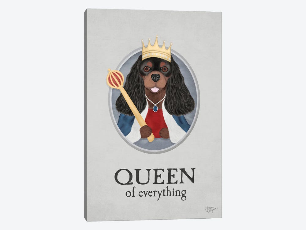 Queen Of Everything (Black And Tan) by Laura Bergsma 1-piece Canvas Print