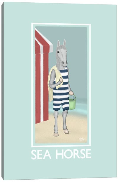 Sea Horse Canvas Art Print - Laura Bergsma