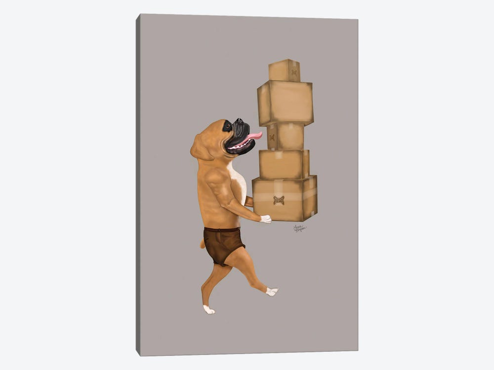Brown Boxer by Laura Bergsma 1-piece Canvas Print