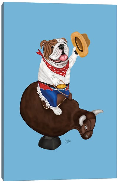 Bulldog Canvas Art Print - Laura Bergsma
