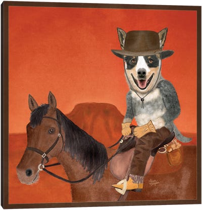 Australian Cattle Dog Canvas Art Print - Laura Bergsma