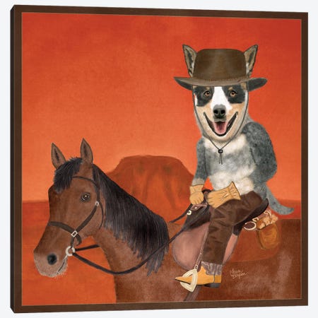 Australian Cattle Dog Canvas Print #LGS21} by Laura Bergsma Canvas Artwork