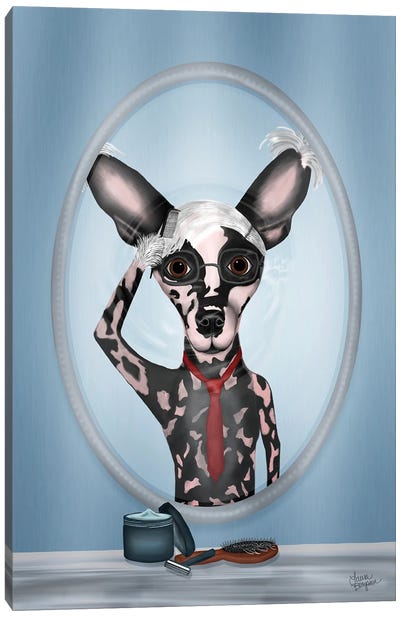 Crested Hairless Canvas Art Print