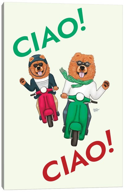 Ciao Ciao Canvas Art Print - Scooters