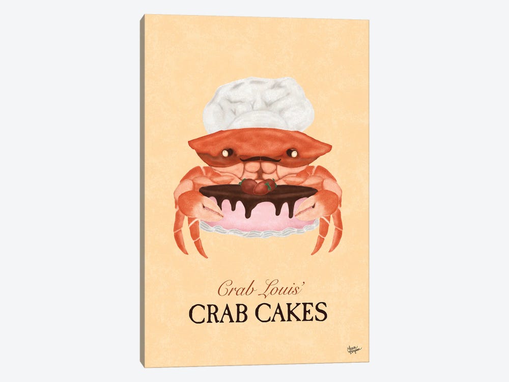 Crab Cakes (Strawberry) by Laura Bergsma 1-piece Canvas Wall Art
