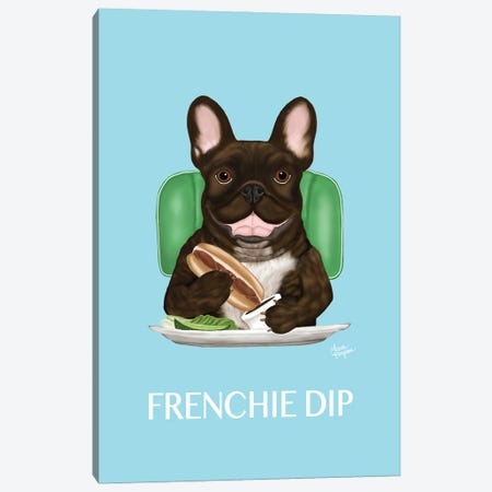 Frenchie Dip Canvas Print #LGS33} by Laura Bergsma Canvas Print