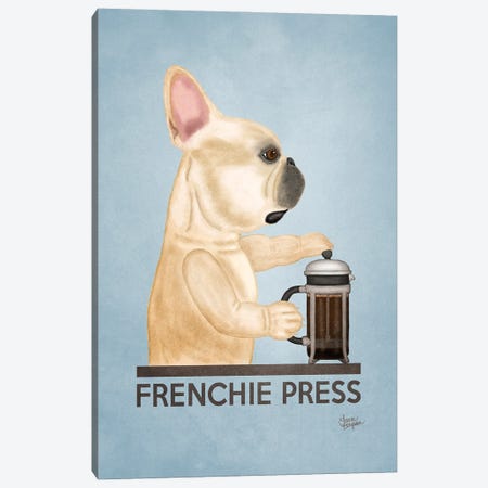 Frenchie Press (Fawn) Canvas Print #LGS38} by Laura Bergsma Art Print