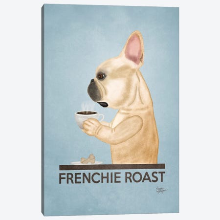 Frenchie Roast (Fawn) Canvas Print #LGS42} by Laura Bergsma Canvas Artwork