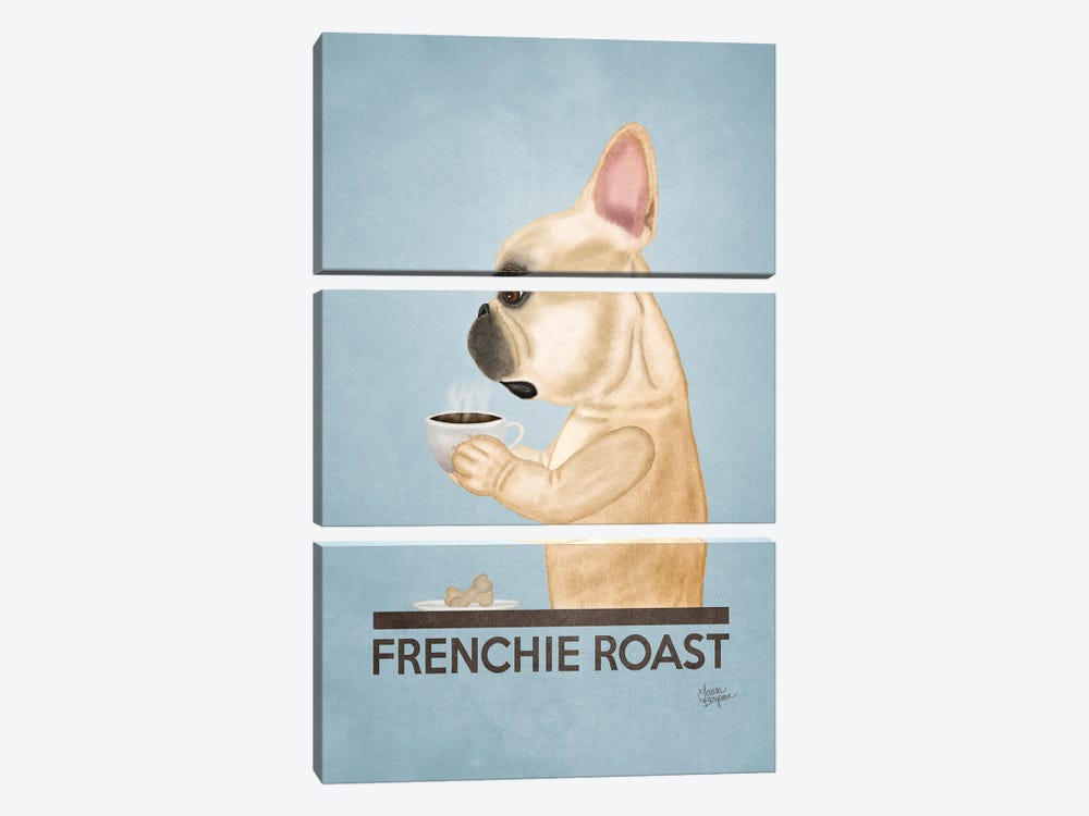 Frenchie Roast (Fawn) by Laura Bergsma 3-piece Canvas Print