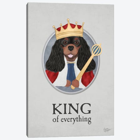 King Of Everything (Black And Tan) Canvas Print #LGS54} by Laura Bergsma Canvas Art