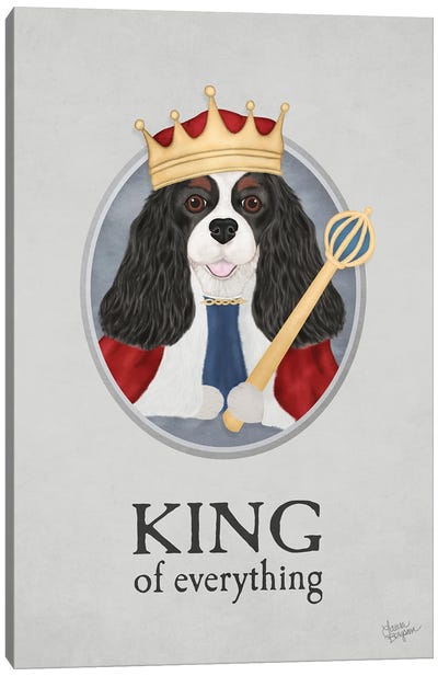 King Of Everything (Tricolor) Canvas Art Print - Cavalier King Charles Spaniel Art