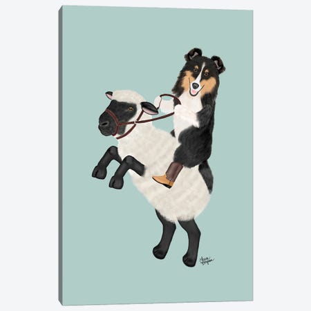 Shetland Sheepdog (Tricolor) Canvas Print #LGS80} by Laura Bergsma Canvas Art