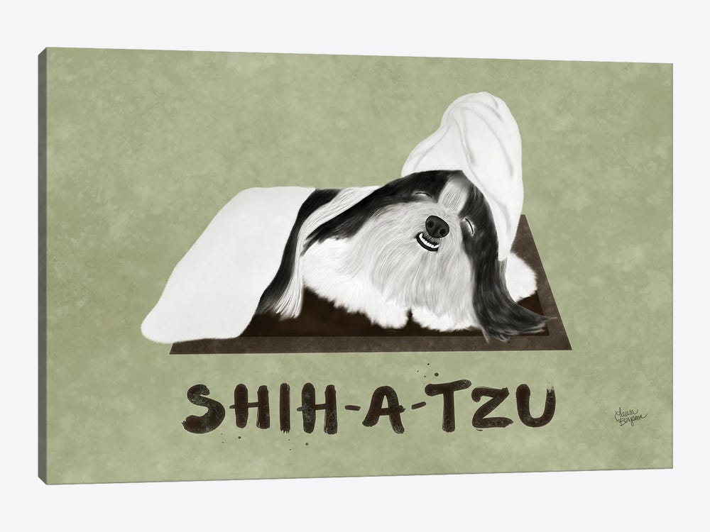 Shih-A-Tzu Massage by Laura Bergsma 1-piece Canvas Art