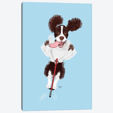 Springer Spaniel (Brown And White) Canvas Print #LGS84} by Laura Bergsma Art Print