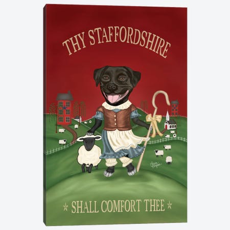 Staffordshire Terrier Canvas Print #LGS85} by Laura Bergsma Art Print