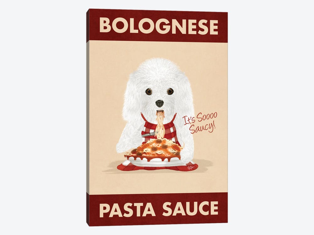 Bolognese Pasta Sauce (Bordered) by Laura Bergsma 1-piece Canvas Print