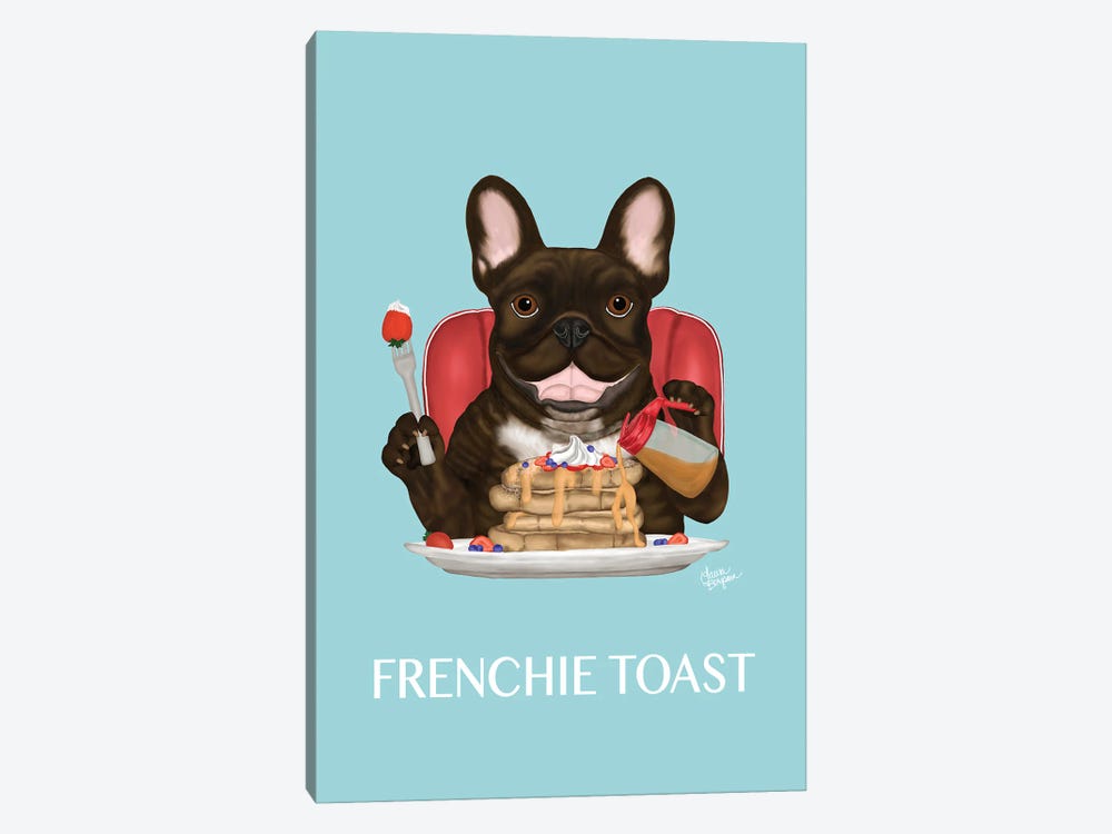 Frenchie Toast (Brindle) by Laura Bergsma 1-piece Canvas Art Print