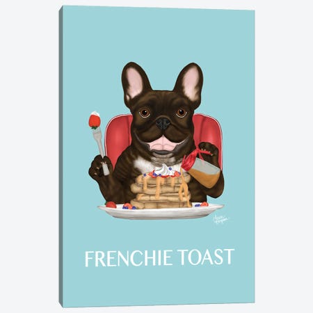 Frenchie Toast (Brindle) Canvas Print #LGS99} by Laura Bergsma Canvas Art Print