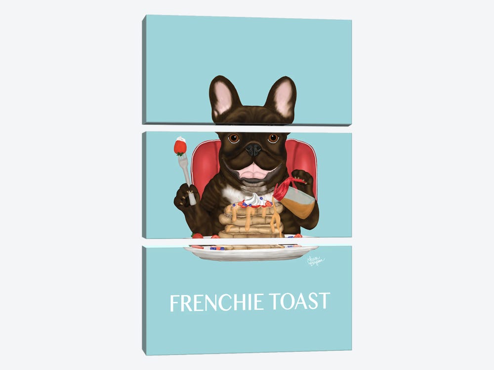 Frenchie Toast (Brindle) by Laura Bergsma 3-piece Art Print