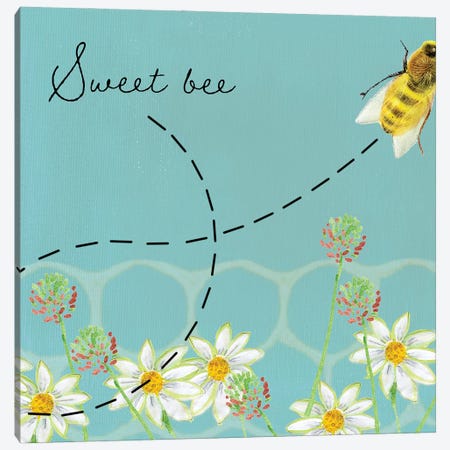 Honeybee Hive I Canvas Print #LGY2} by Alicia Longley Canvas Artwork