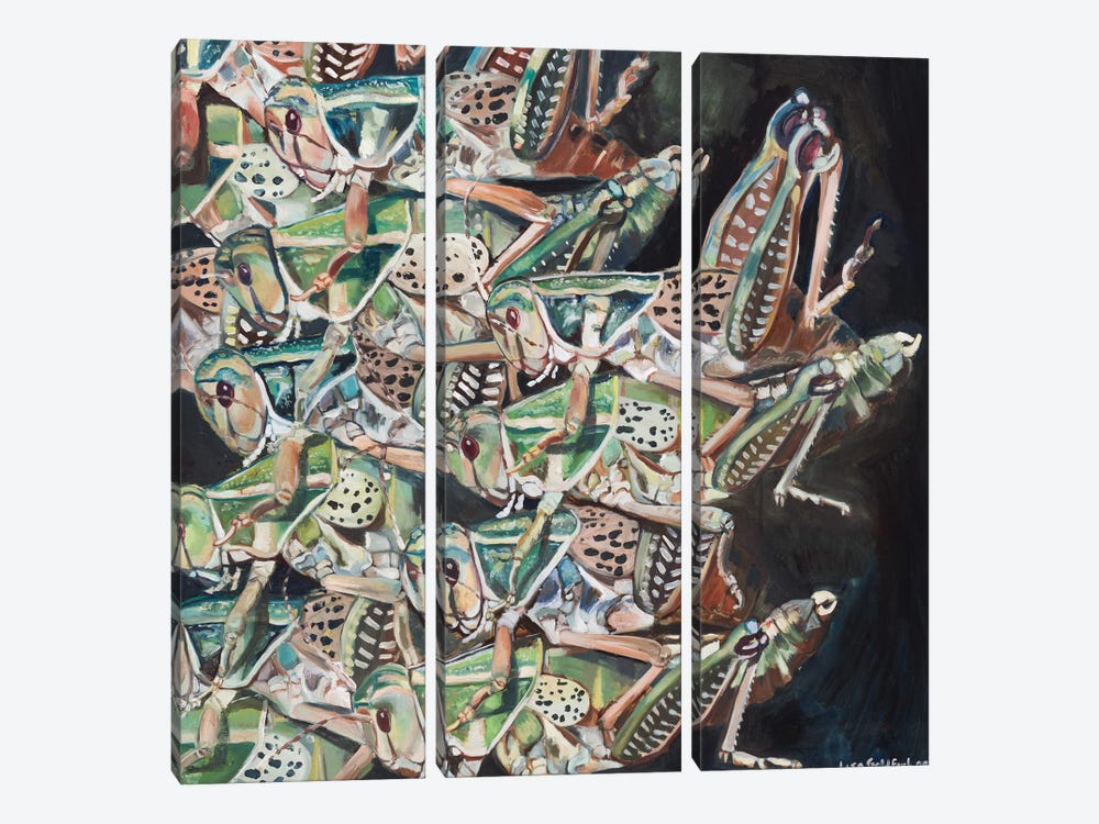 Grasshopper Swarm by Lisa Goldfarb 3-piece Art Print