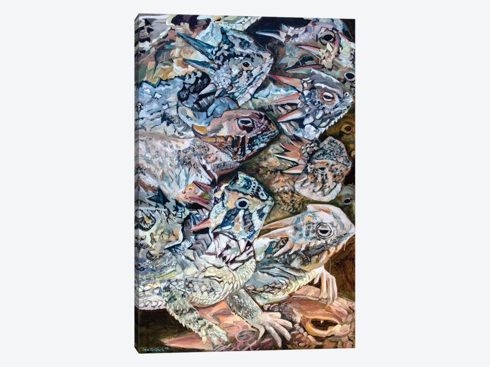 Horned Lizard Swarm by Lisa Goldfarb 1-piece Art Print
