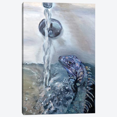 Lizard Bath Canvas Print #LGZ18} by Lisa Goldfarb Canvas Art