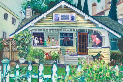 Santa Monica Bungalow by Lisa Goldfarb multi panel art