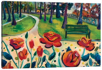 Palisades Park Blooms, Santa Monica Canvas Art Print - Santa Monica