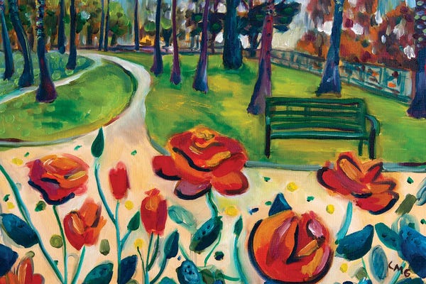 Fine Art Print: Palisades Park Blooms, Santa Monica by Lisa Goldfarb