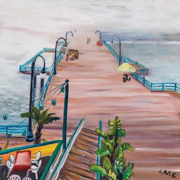 Santa Monica Pier In Fog